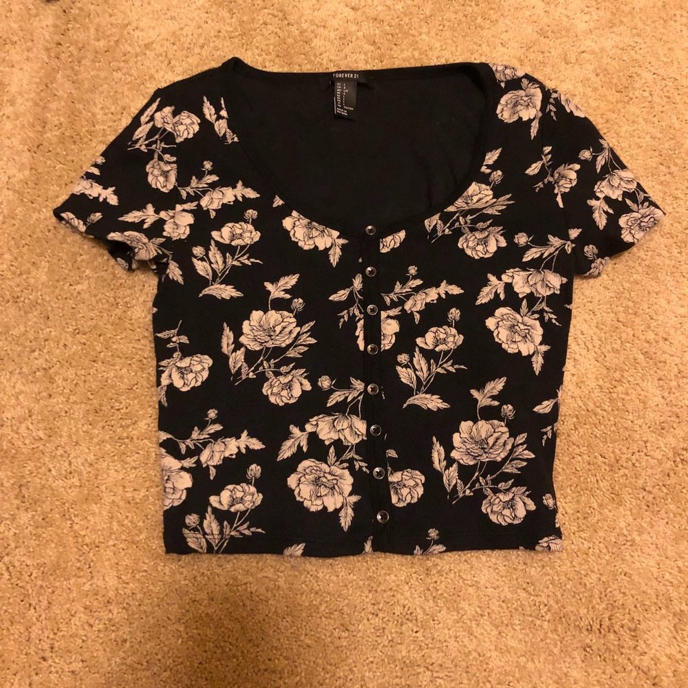 Floral crop top
